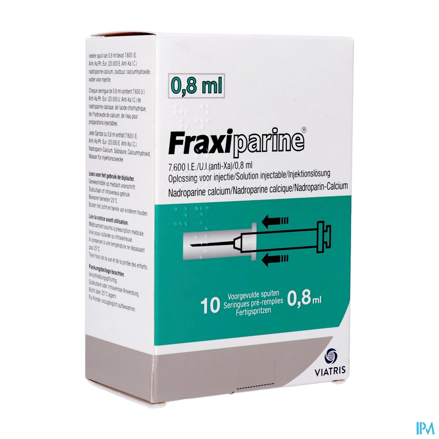 Fraxiparine Ser 10 X 0,8ml 7600 Ui Axa
