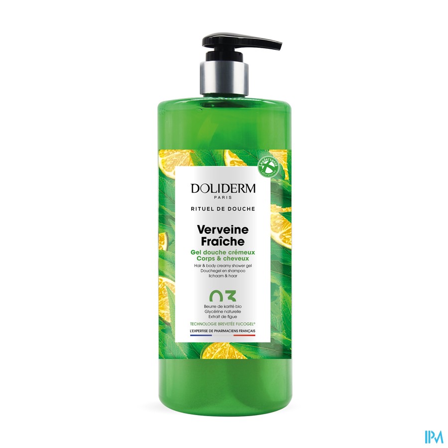Doliderm Douchegel 2in1 Verveine Fraiche Pompfl 1l