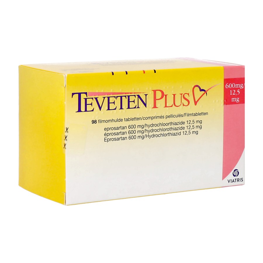 Teveten Plus 600 Comp 98 X 600mg/12,5mg