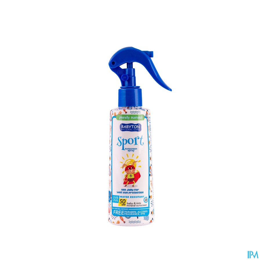 Babyton Nat. Minerale Zonnecr Spf50 Spray 200ml