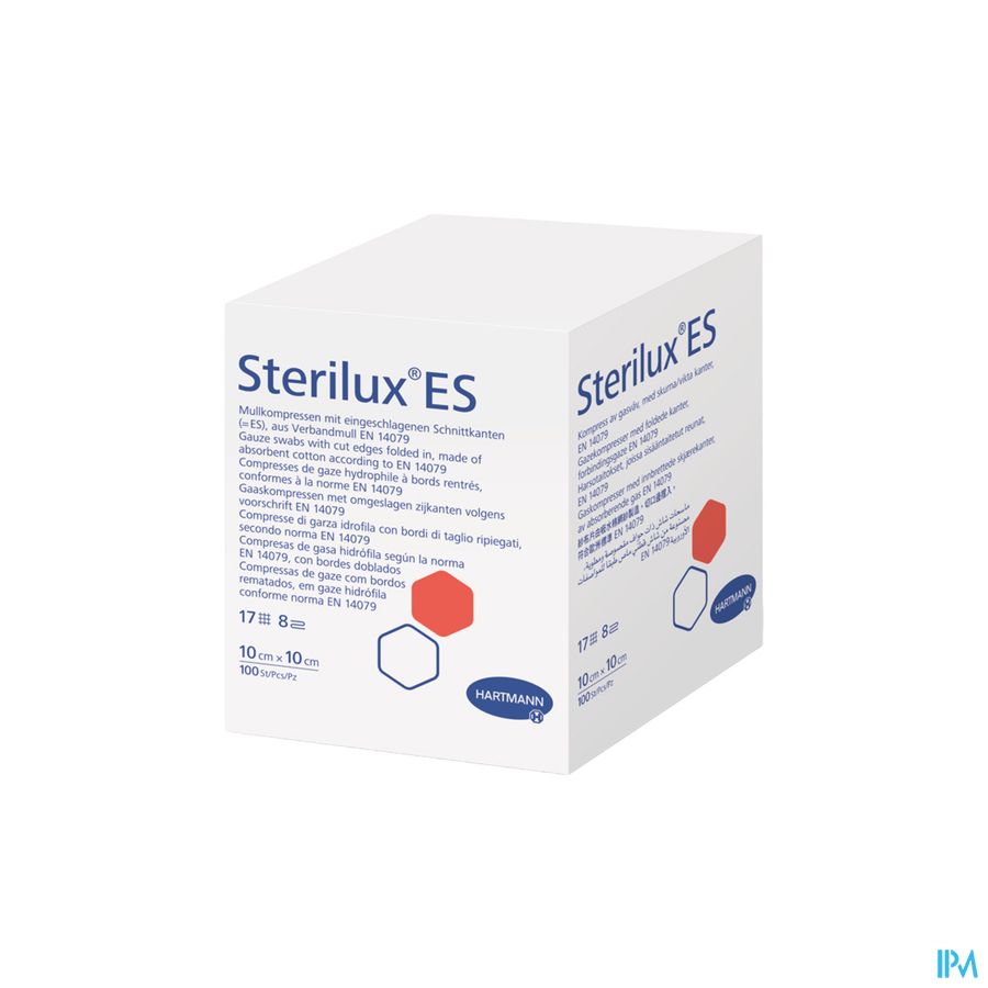 Hartmann Sterilux Es 10x10cm 8l.st. 40x3 P/s