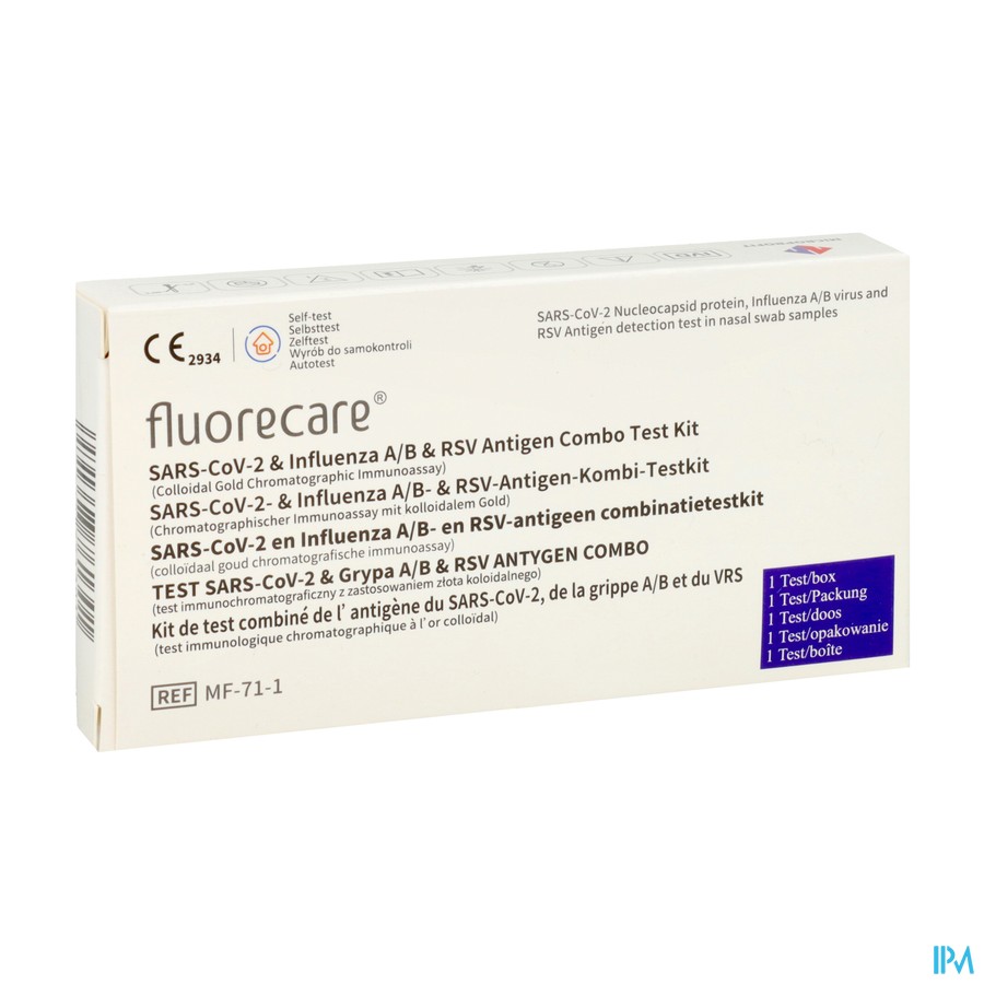 Fluorec.kit Test Comb.a/geen Sars-cov2&inf.a/b&rsv