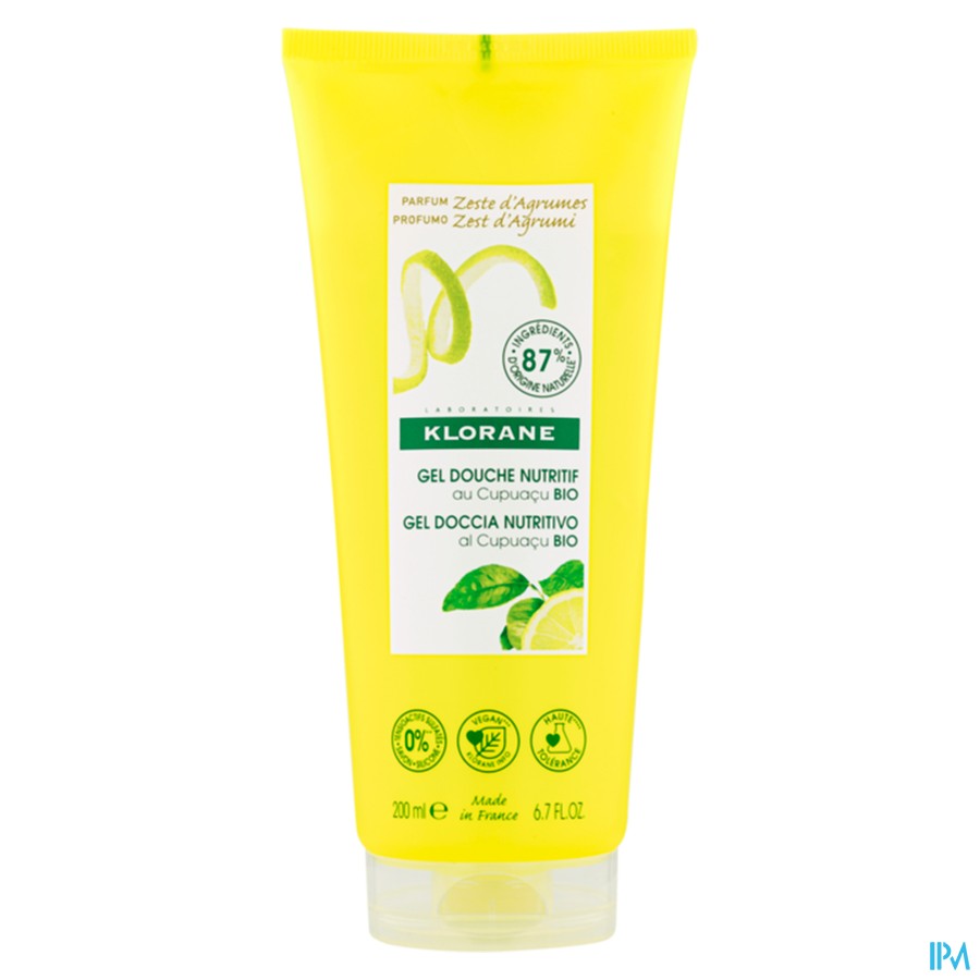 Klorane Lichaam Douchegel Zeste Citrusvr. Fl 200ml