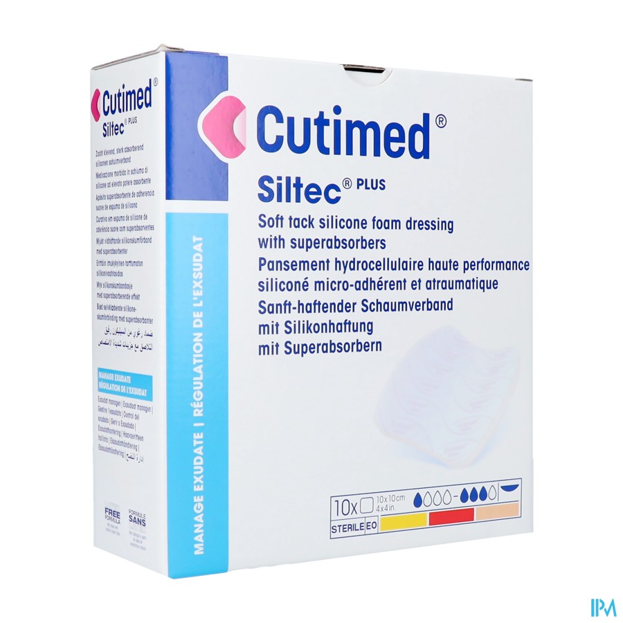 Cutimed Siltec Plus 10x10cm 10 7328801