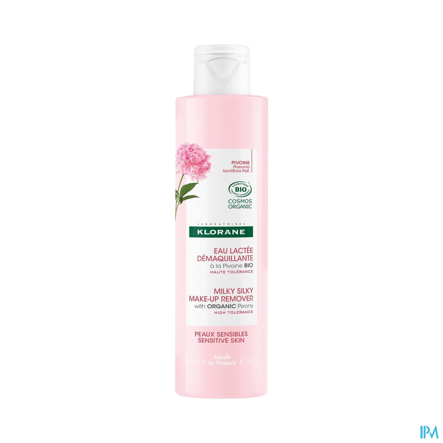 Klorane Visage Pivoine Bio Eau Lactee Demaq. 200ml