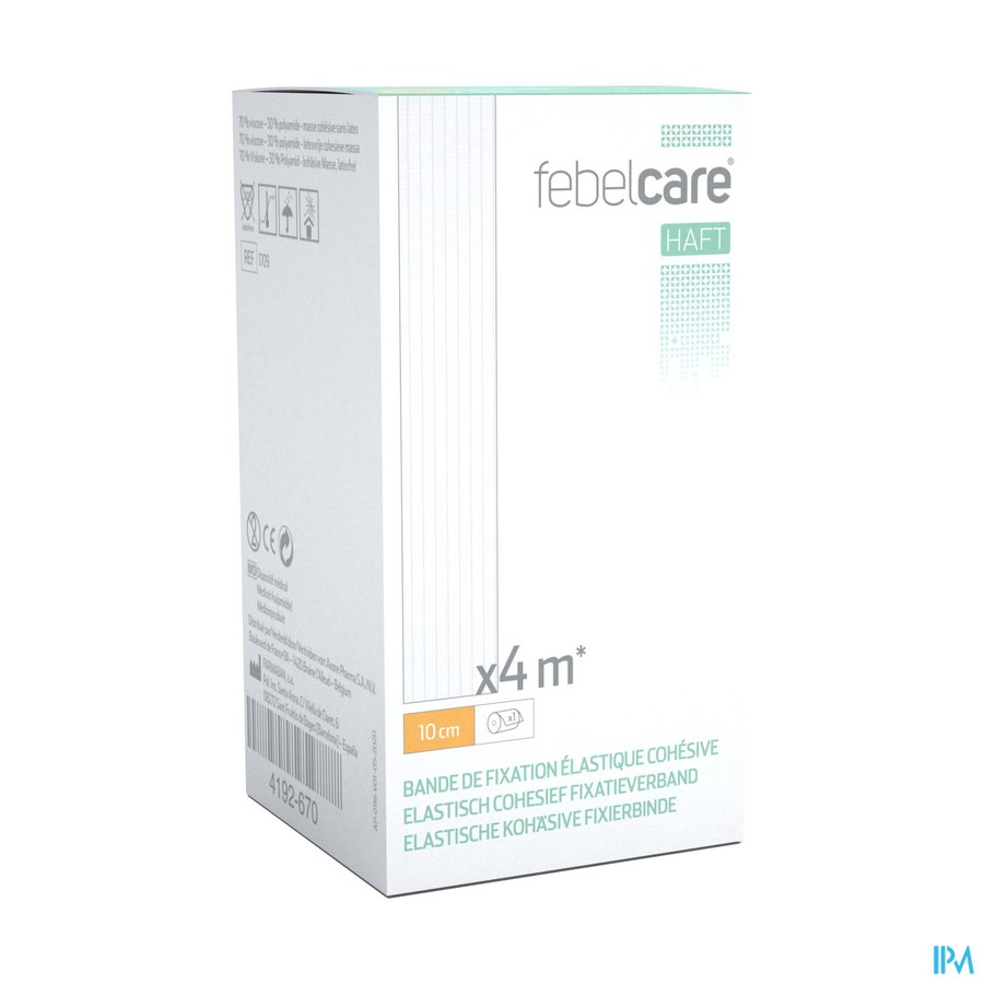 Febelcare Haft Elas. Cohesief Fixatieverb. 10cmx4m
