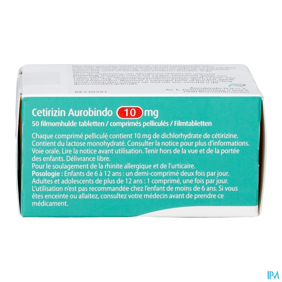 Cetirizin Aurobindo 10mg Comp Pell 50