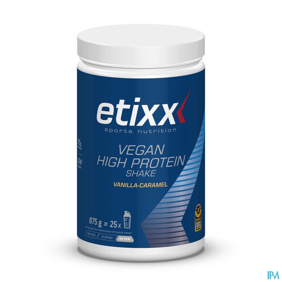 Etixx Vegan High Prot.shake Vanil.caramel Pdr 875g