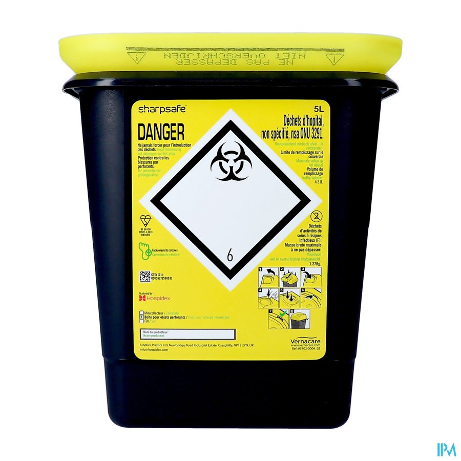Sharpsafe Container Aiguilles 5l Sharpsafe Container Aiguilles 5l