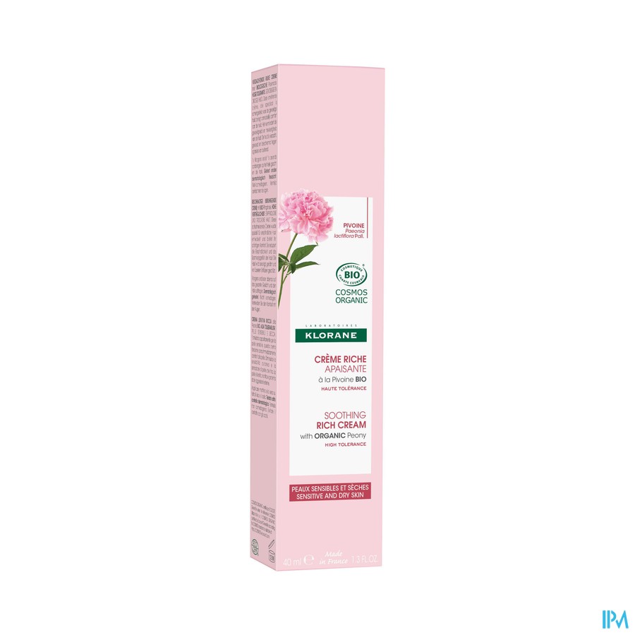 Klorane Gezicht Pioenroos Bio Rijke Cr 40ml