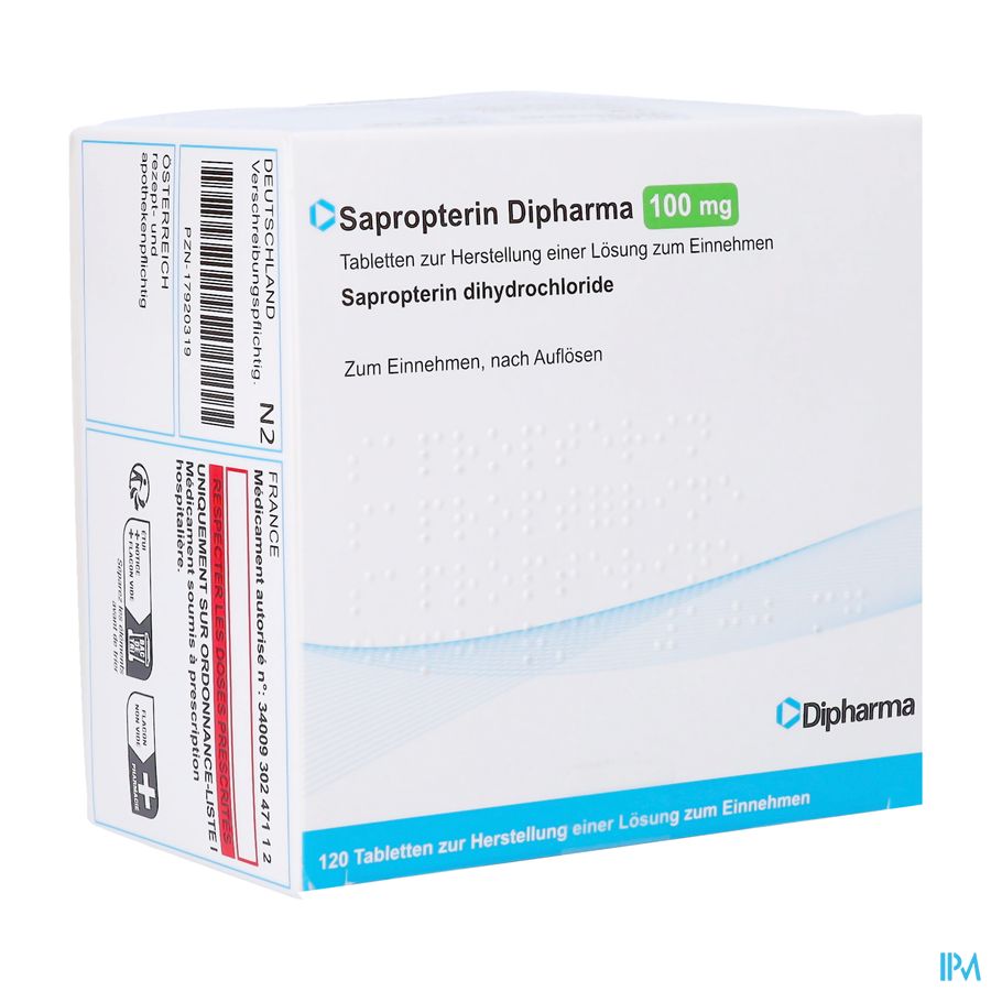 Sapropterin Dipharma 100mg Oplostabl 120 Sapropterin Dipharma 100mg Oplostabl 120