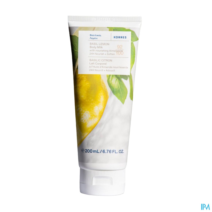 Korres Kb Basil Lemon Body Milk 200ml Nf