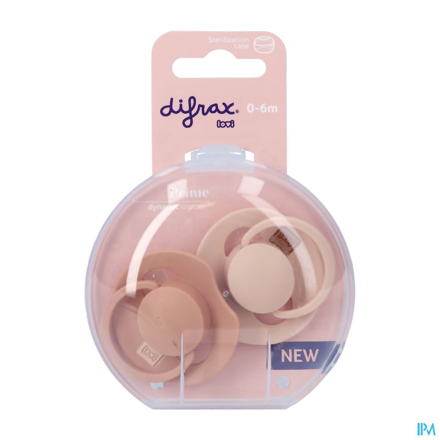 Difrax Dynamic Fopspeen 0-6m Prime Nude/blush 2