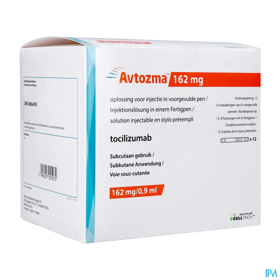 Avtozma 162mg Opl Inj Voorgevulde Pen 12