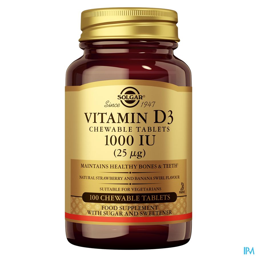 Solgar Vitamin D 3 1000iu Comp Croq 100 1
