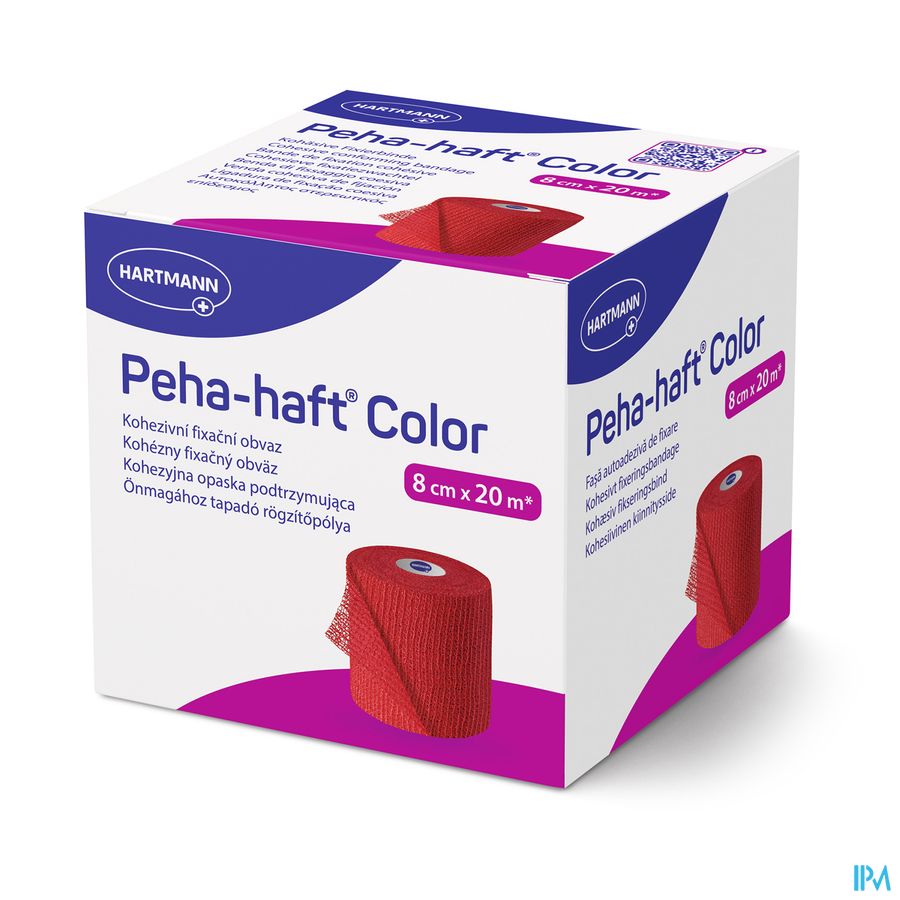 Peha-haft Rood Lf 8cmx20m 1 P/s