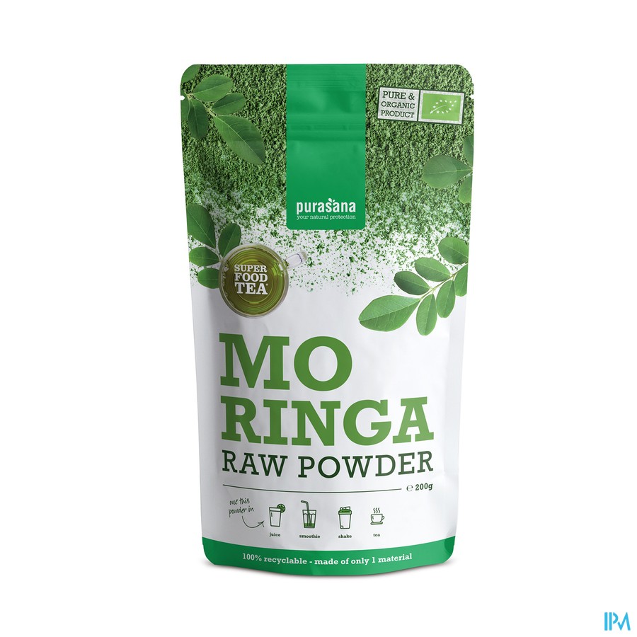 Purasana Vegan Moringa Thee Pdr 200g Be-bio-02