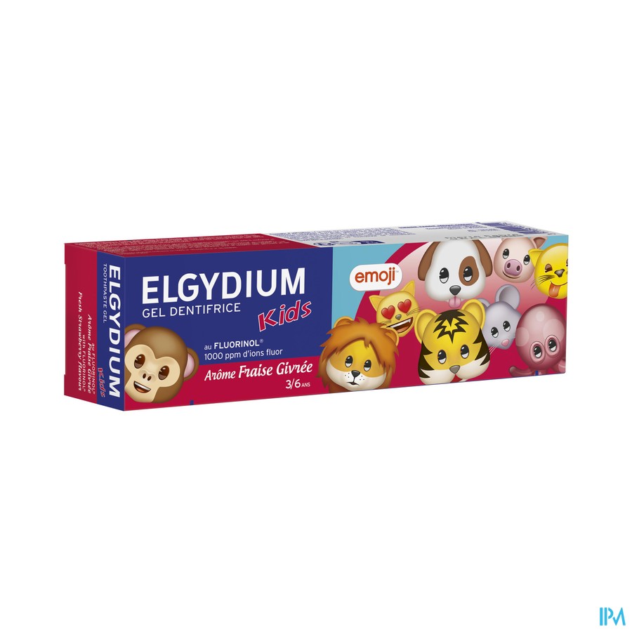 Elgydium Tandpasta Kids Emoji Frisse Aardb.50ml Nf
