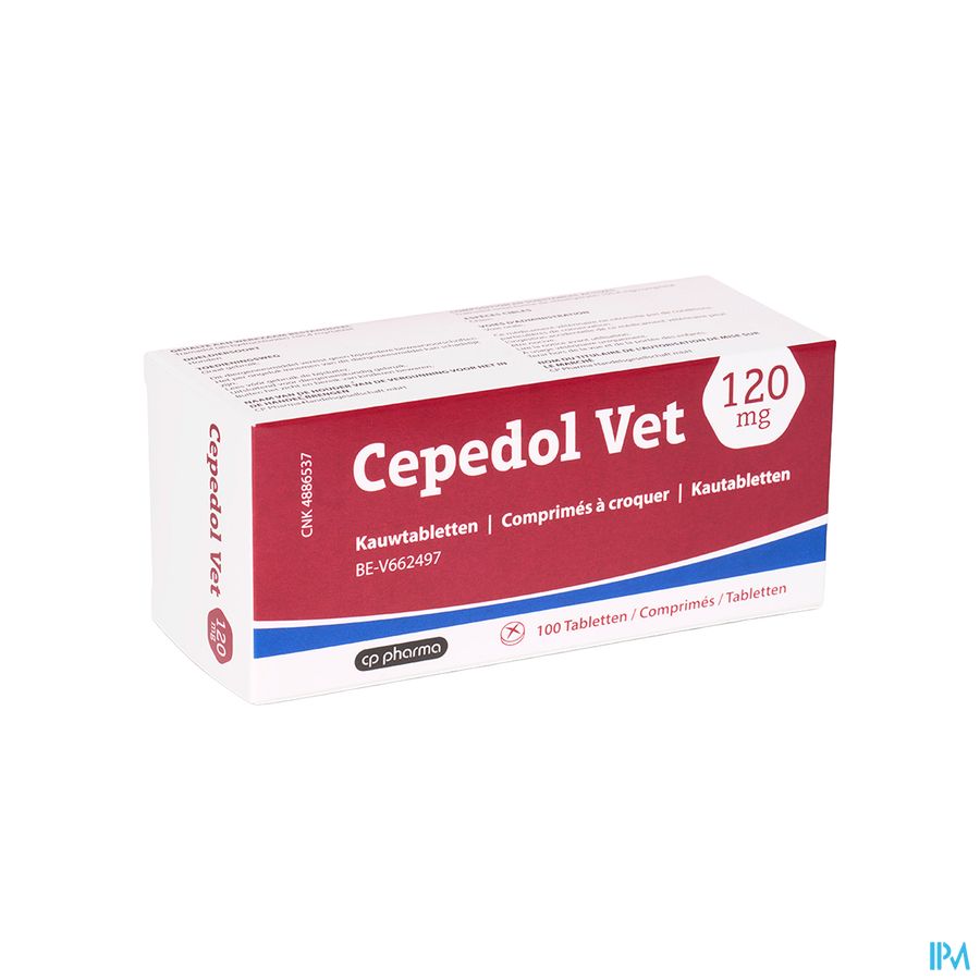 Cepedol Vet 120mg Honden Kauwtabletten 100 Cepedol Vet 120mg Honden Kauwtabletten 100