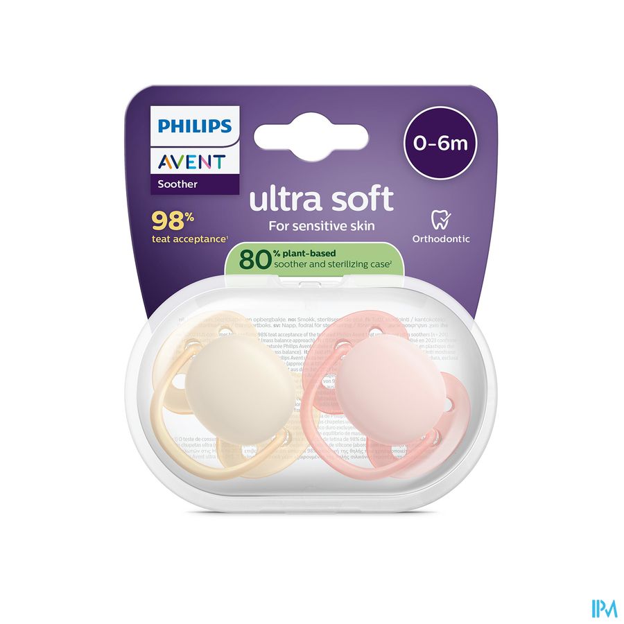 Philips Avent Fopspeen +0m Soft Mix 2