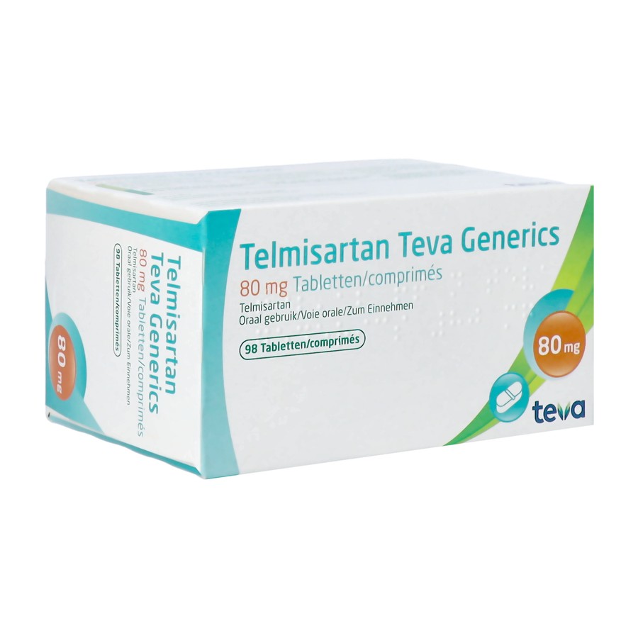 Telmisartan 80mg Teva Tabl 98