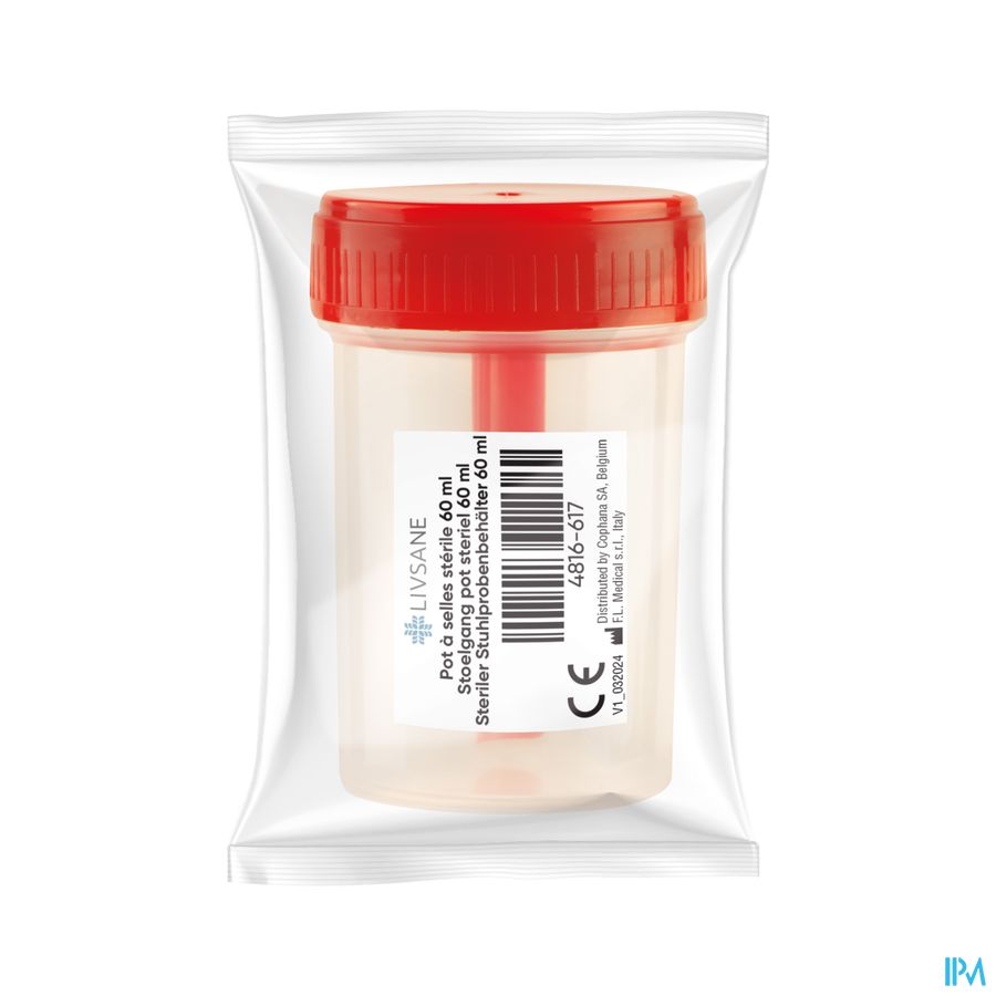 Livsane Stoelgang Pot Steriel + Spatel 60ml