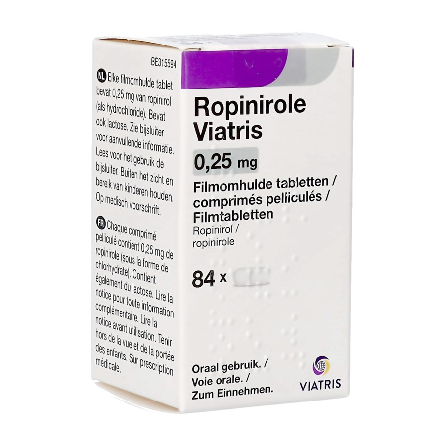 Ropinirole Viatris 0,25mg Filmomh Tabl 84