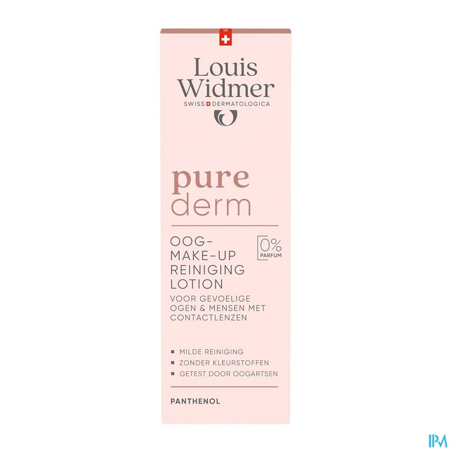 Widmer Purederm Oogmake-up Reiniging Lotion Zonder Parfum 100ml