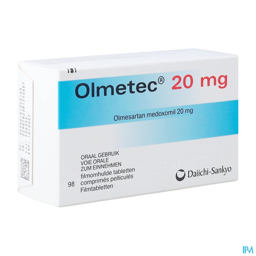 Olmetec Comp Pell 98 X 20mg Olmetec Comp Pell 98 X 20mg