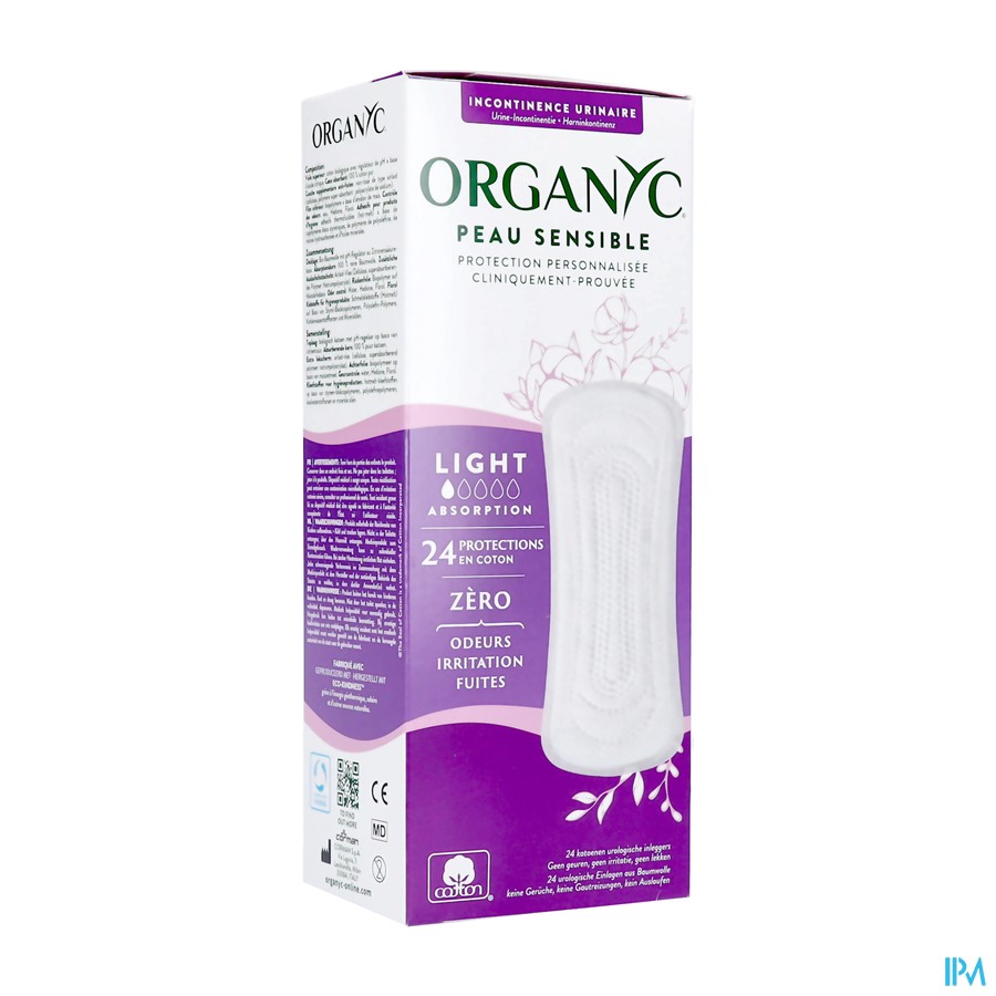 Organyc Licht Urineverlies Bio-kat.inlegkruis.24