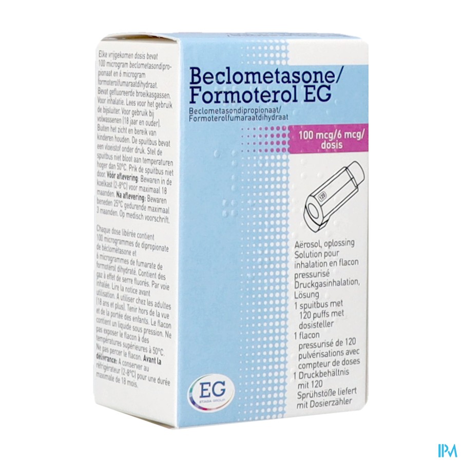 Beclometasone Formoterol EG 100Mcg/6D Susp Inh.120