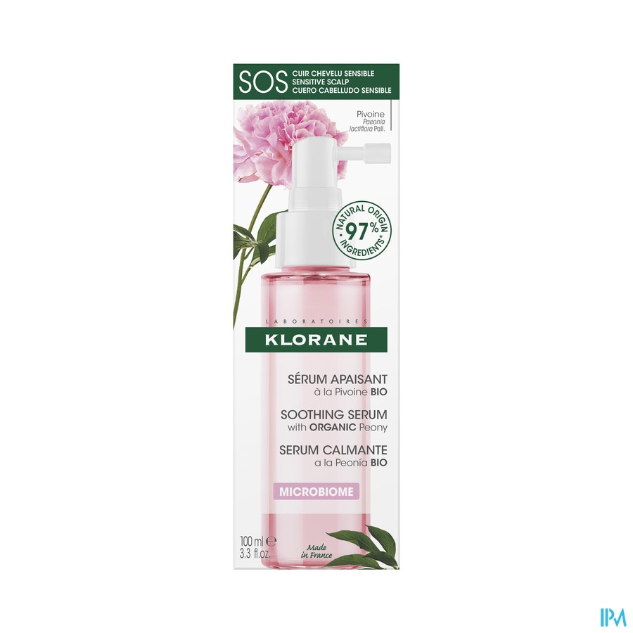 Klorane Capil. Sos Serum Pioenroos Bio 100ml