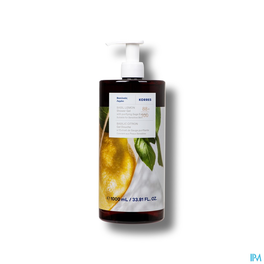 Korres Kb Bas. Lemon Gel Douche 1l
