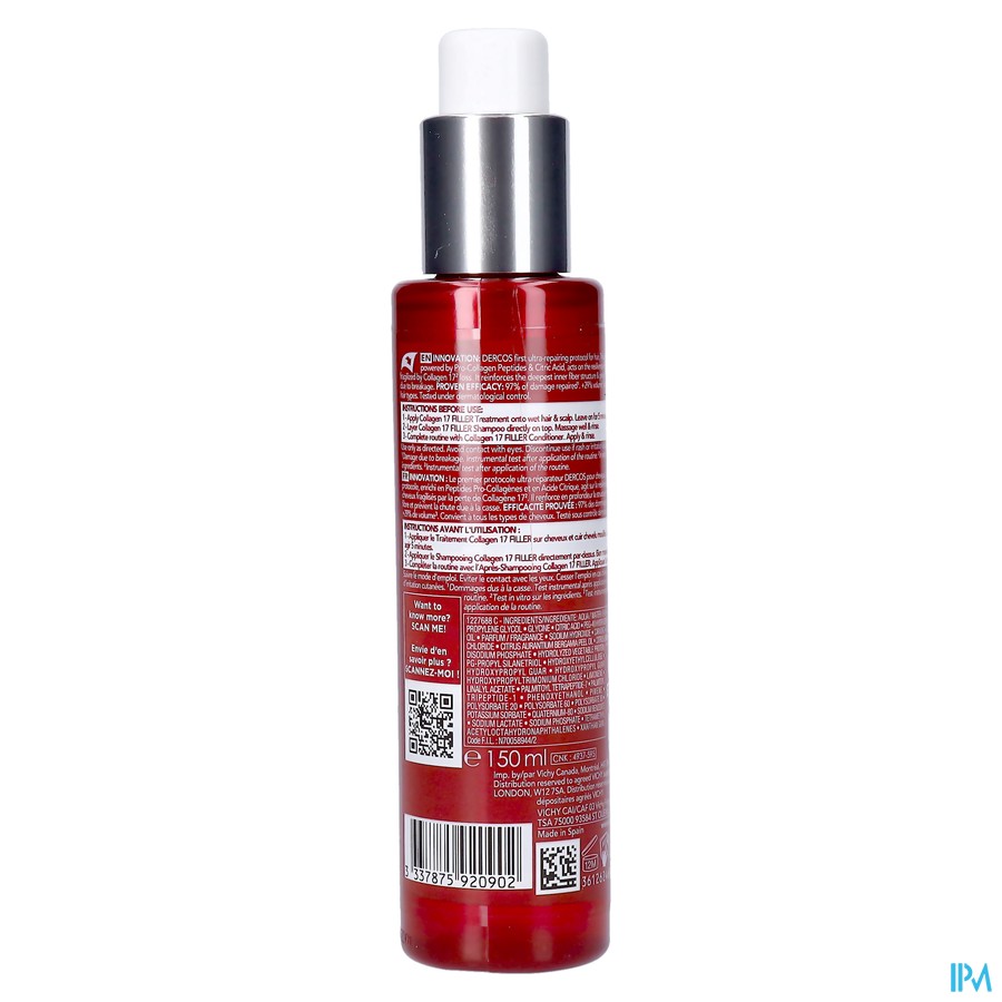 Vichy Dercos Collagen 17 Filler Traitement 150ml