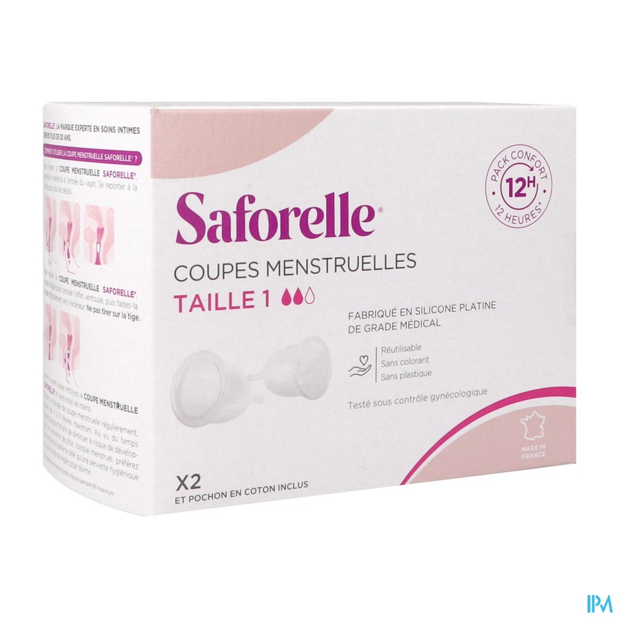 Saforelle Menstruatiecups Pack Comfort 12h T1