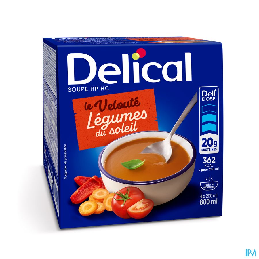 Delical Soupe Veloute Legumes Soleil 4x200ml