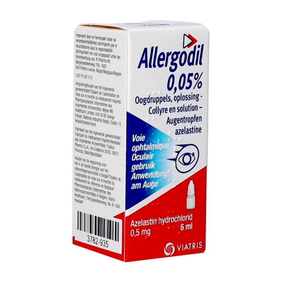 Allergodil 0,05% Pi Pharma Oogdruppels 6ml Pip