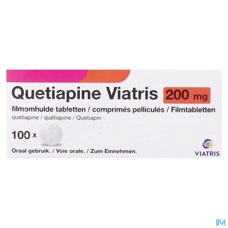 Quetiapine Viatris 200mg Comp Pell 100 4