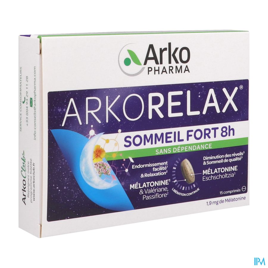ARKORELAX SOMMEIL FORT 8H CPR 15