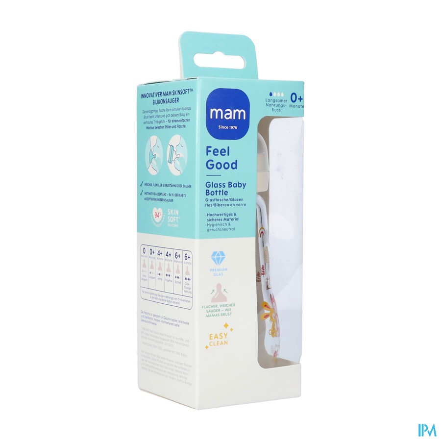 Mam Feel Good Glass Bottle Matt Uni 260ml