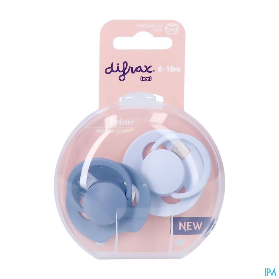 Difrax Dynamic Sucette 6-18m Prime Ass 2 Difrax Dynamic Sucette 6-18m Prime Ass 2