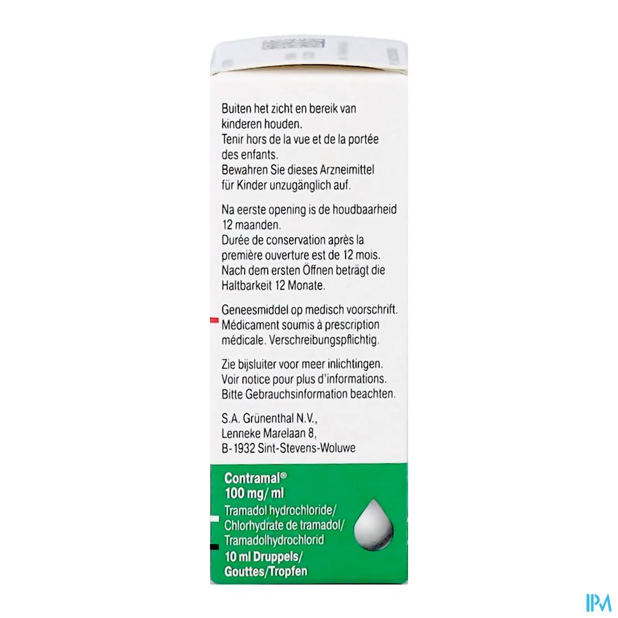 Contramal Gutt 1flx10ml/100mg/ml