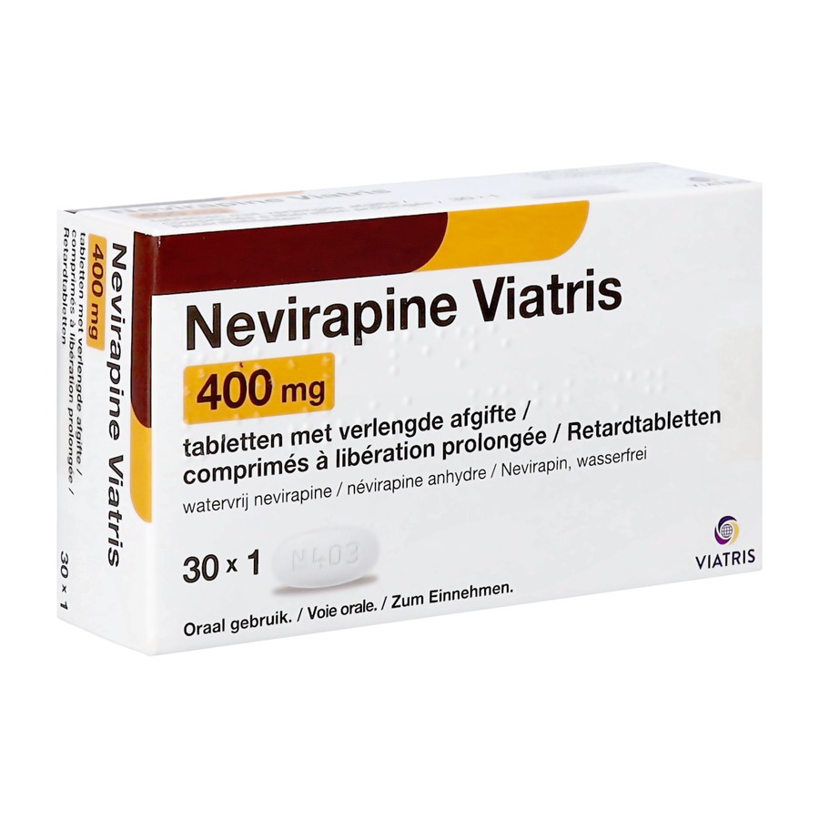 Nevirapine Viatris 400mg Tabl Verlengde Afgifte 30