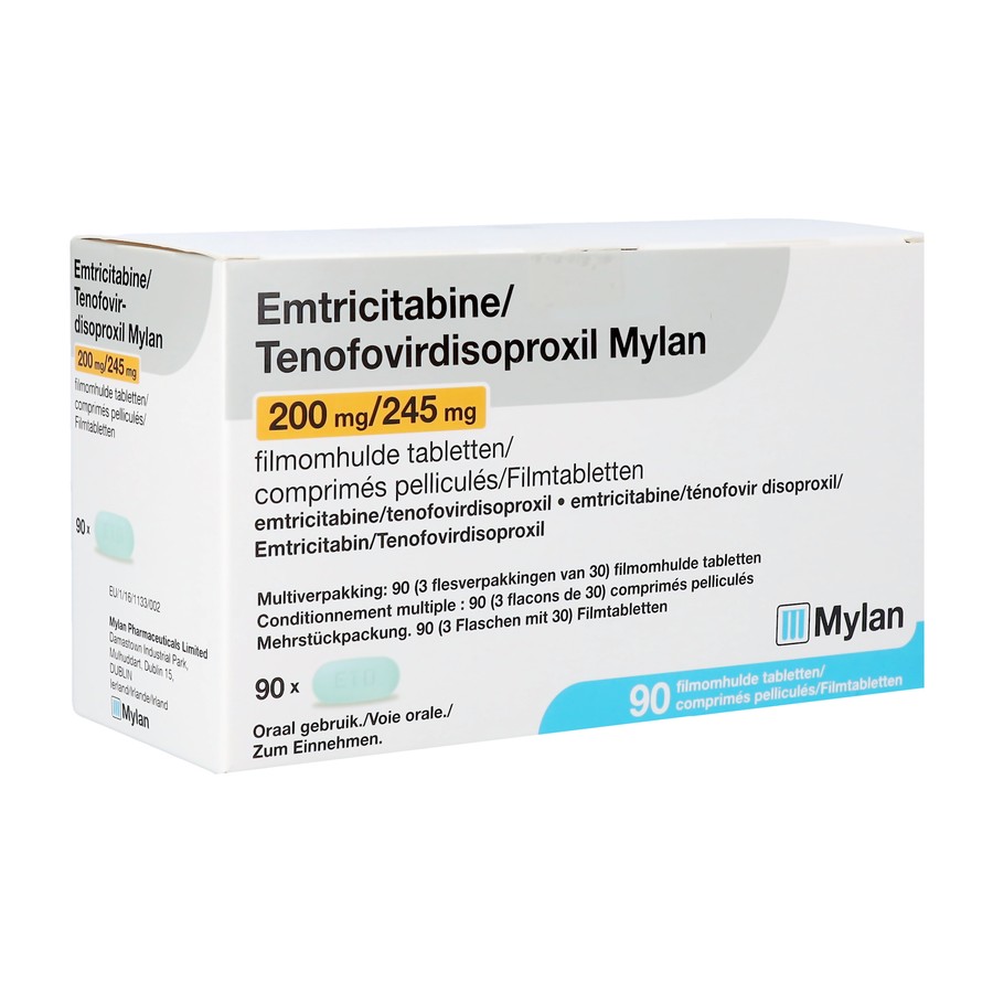Emtricitab.tenofov.200/245 Mylan Film.tabl 90 Fl