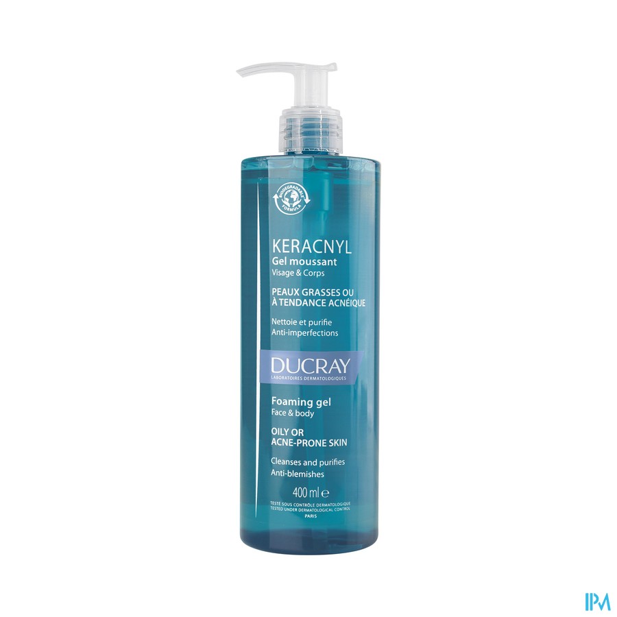 Ducray Keracnyl Schuimende Gel 400ml Nf