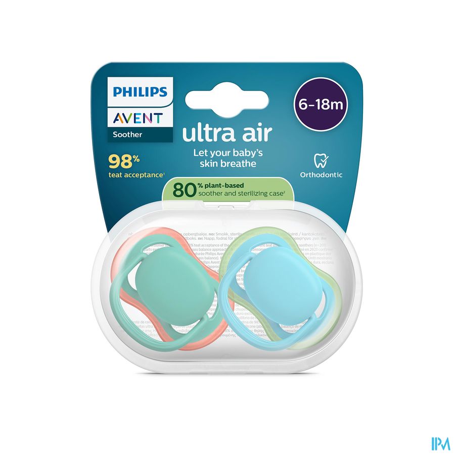 Philips Avent Fopspeen +6m Air Nachtblauw/groen 2