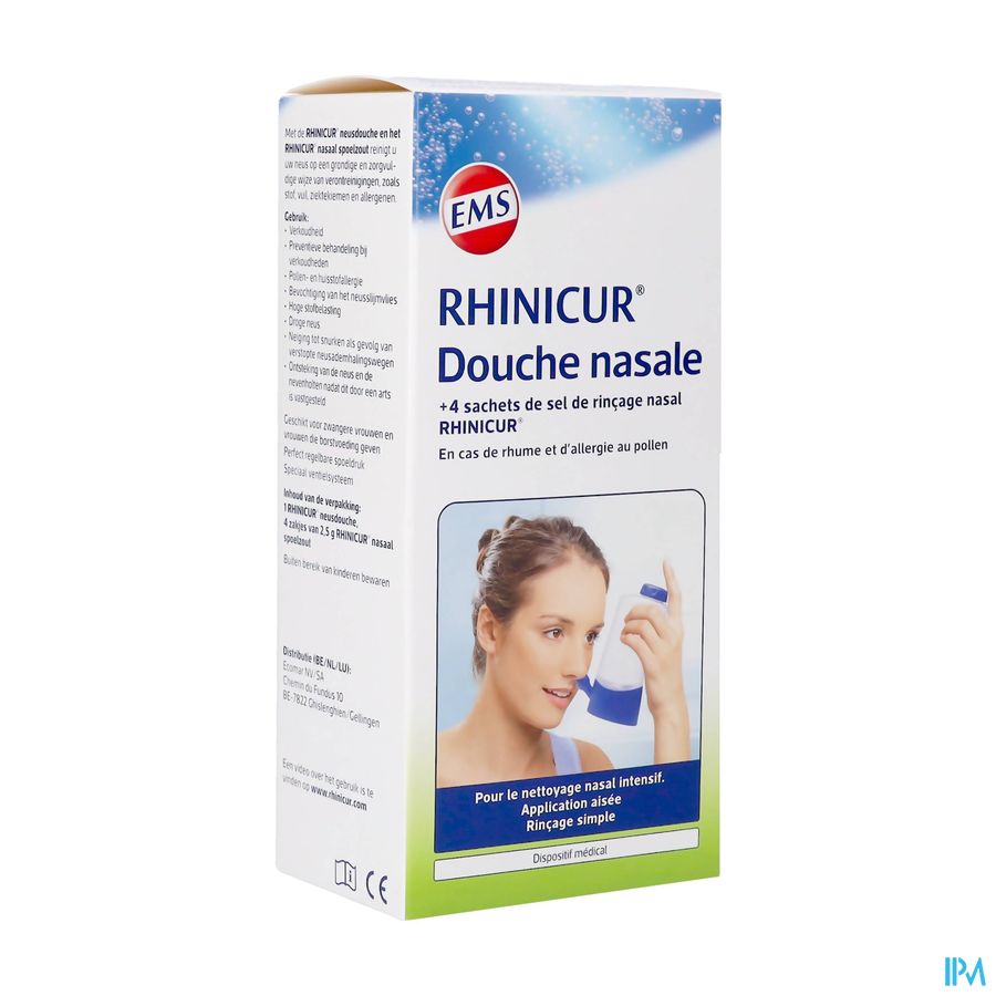 Rhinicur Douche Nasale + 4 Sachets Sel Rincage