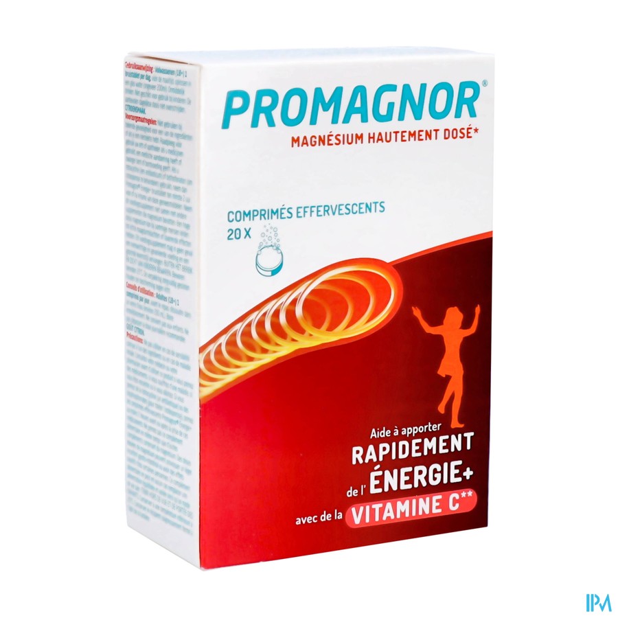 Promagnor Magnesium 400mg + 180mg Vitamine C (20 bruistabletten)