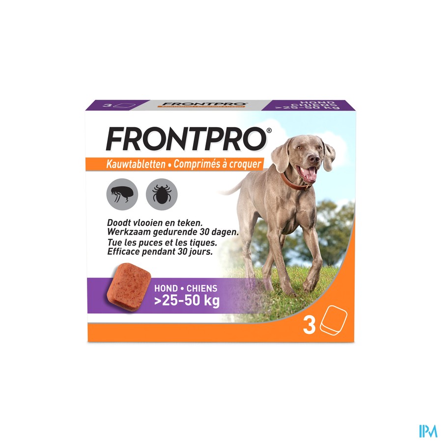 Frontpro 136mg >25-50kg Hond Kauwtabl 3