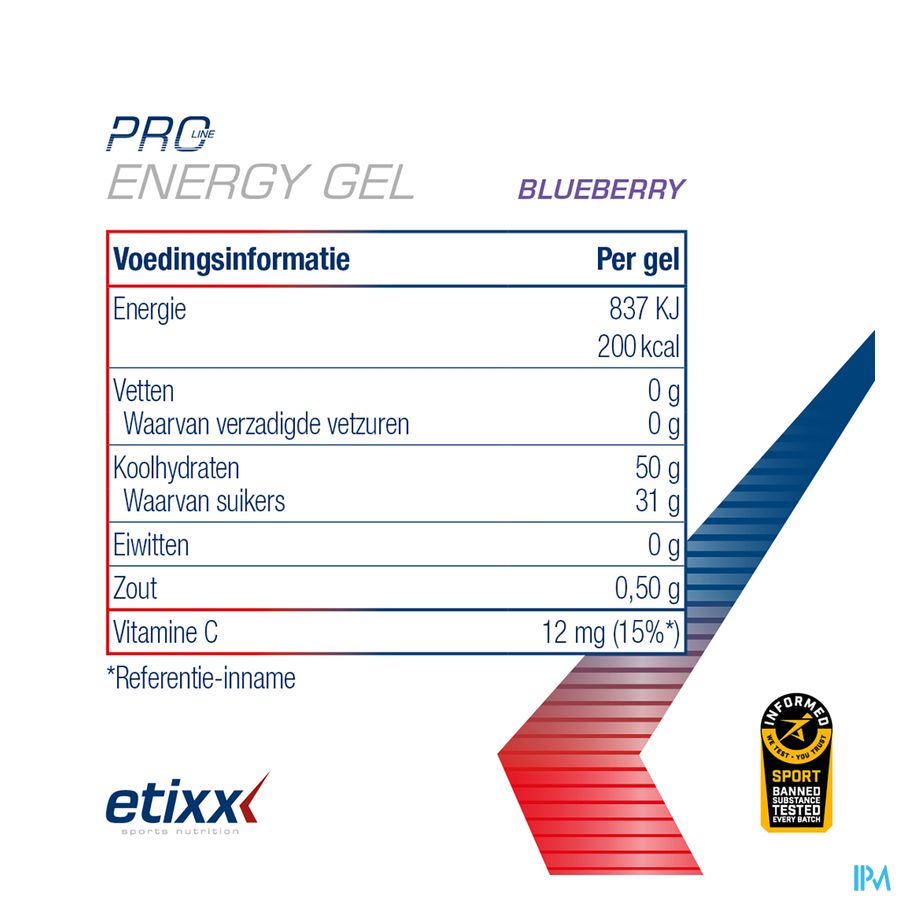 Etixx Double Carb Energy Gel Prol.blueberry12x60ml 5